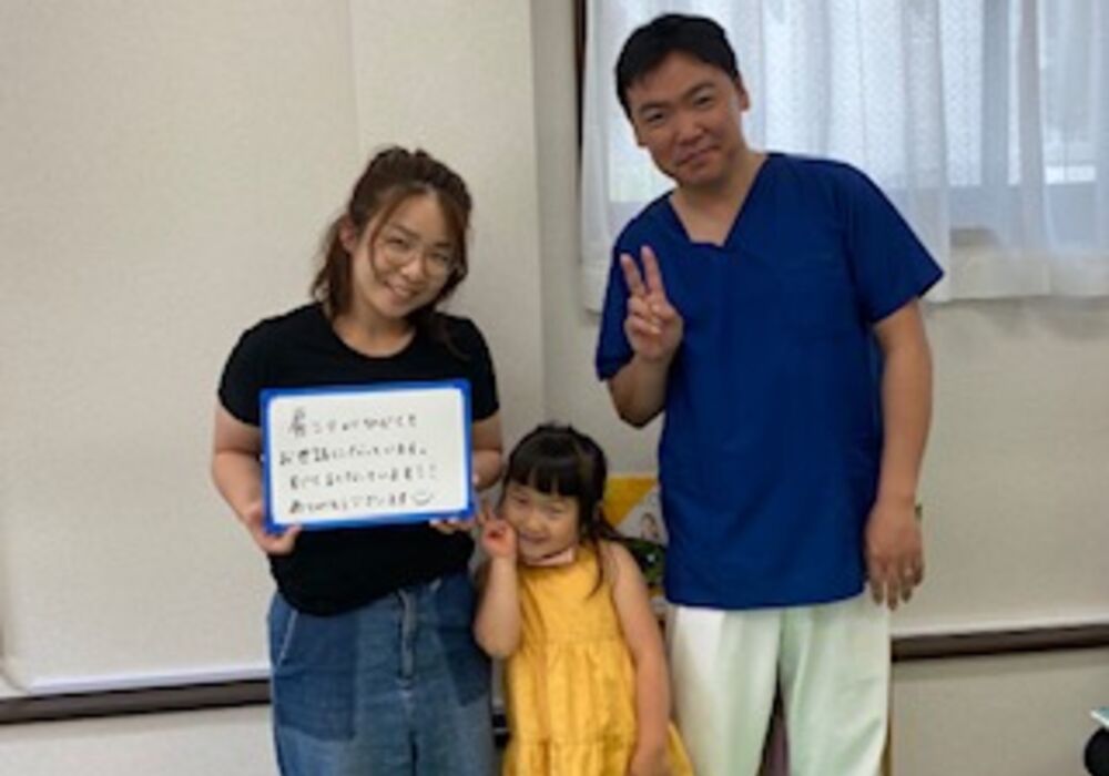 肩こりで通ってくれています。